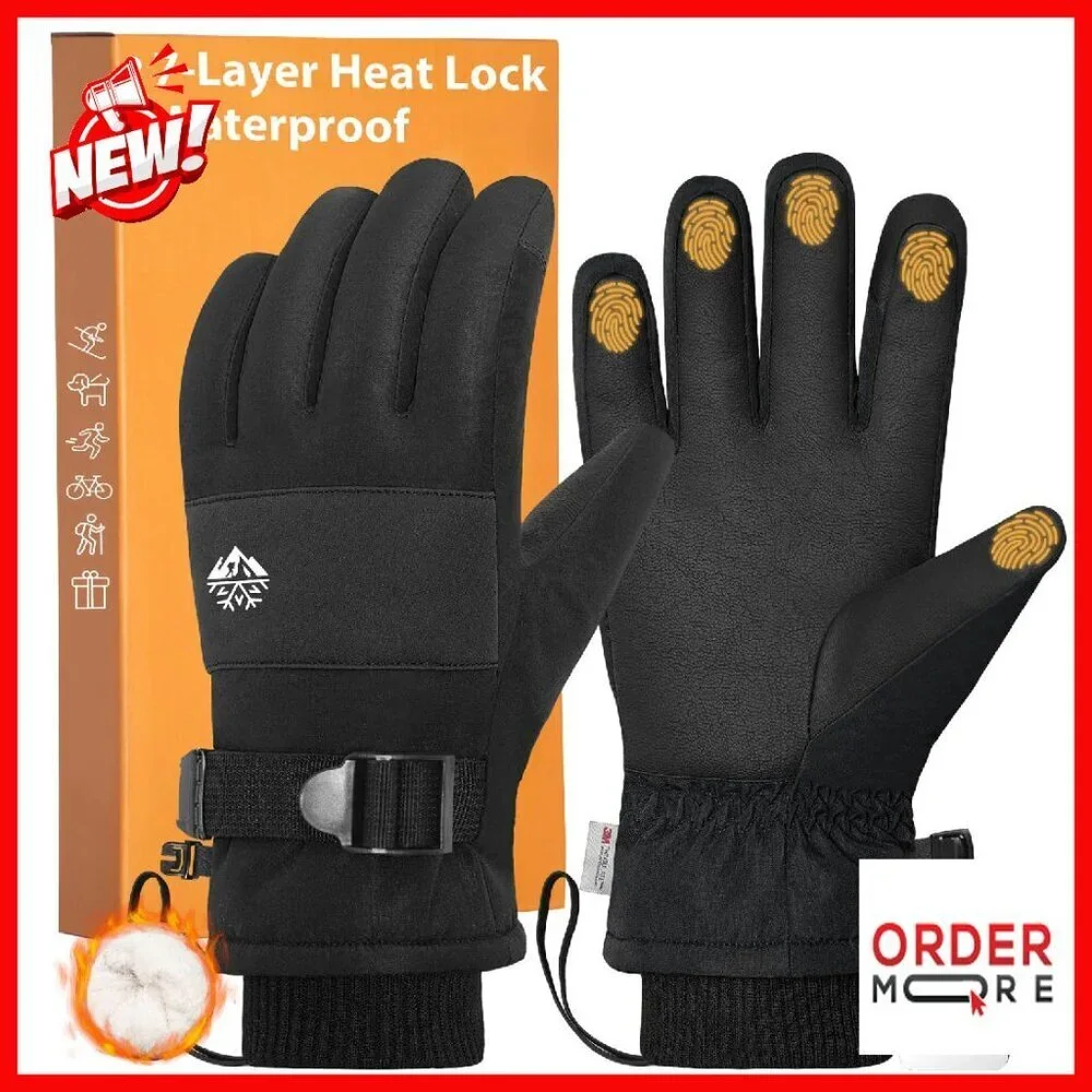 Waterproof Winter Gloves with 3M Thinsulate & Touchscreen Tech